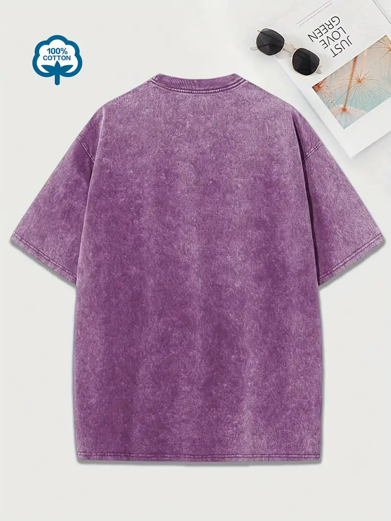 R&B | Baumwoll-T-Shirt mit Rundhalsausschnitt