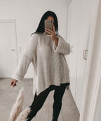 R&B | Gemütlicher Oversized Strickpullover In Sanftem Beige