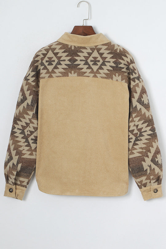 R&B | Aztek-muster Shirtjacke Baumwolle Komfort und Stil