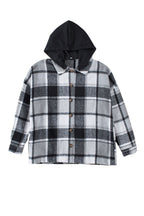 R&B | Gitter Oversized Jacke mit Kapuze Lässiger Komfort Warm und Trendy