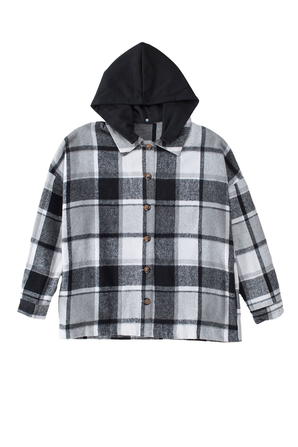 R&B | Gitter Oversized Jacke mit Kapuze Lässiger Komfort Warm und Trendy