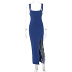 R&B | Kleid mit geteilten Neckholder-Hosenträgern