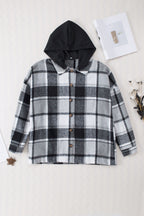 R&B | Gitterhemdenjacke mit Kapuze Polyester Lässig und Trendy
