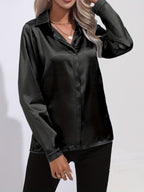 EB | Damen Elegante Satinbluse