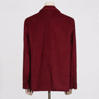 R&B | Warme Damen Wolljacke mit Gürtel und Kurzer Passform