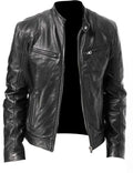 R&B | Robuste Leder-Motorradjacke Bikerjacke für Herren Erwan