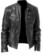 R&B | Robuste Leder-Motorradjacke Bikerjacke für Herren Erwan