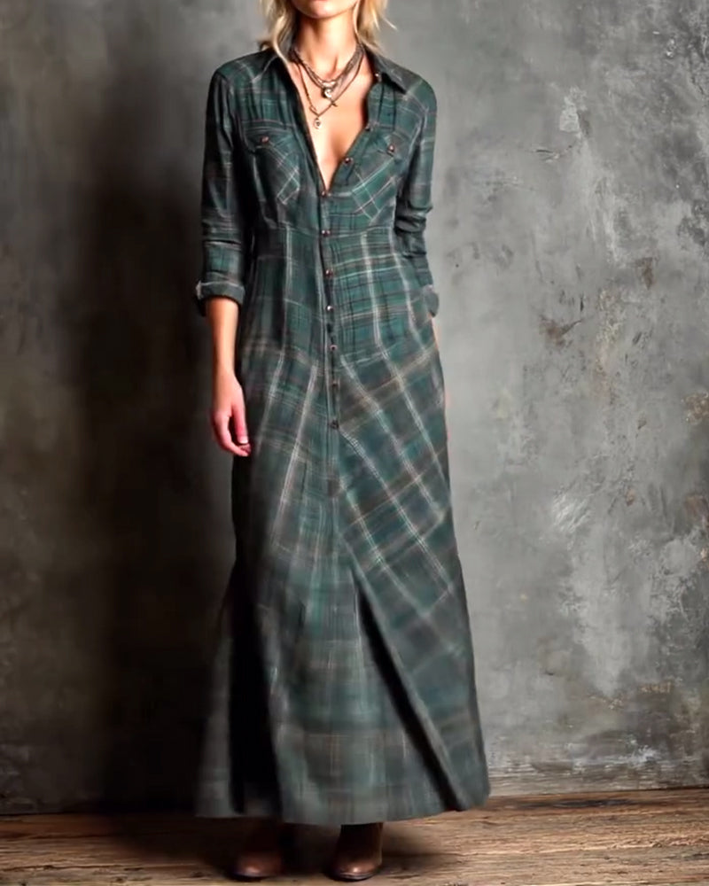 R&B | Kleid mit Revers und Karomuster