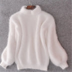 R&B | Lockere gestrickte einfarbige Pullover | Vintage Angora Pullover