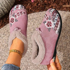 Warme, weiche Schuhe für Damen mit zartem Blumenprint R&B R&B