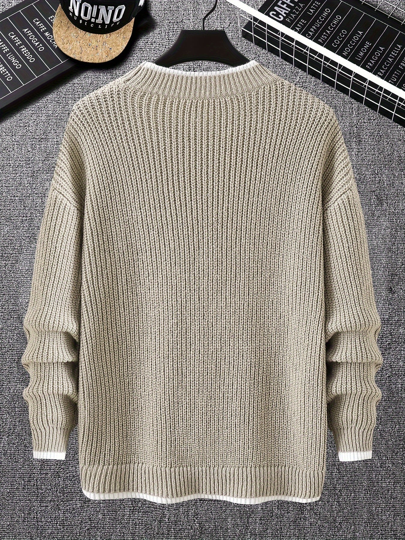 R&B | Überdimensionierter Strickpullover Acryl Lässig und Warm
