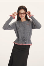 R&B | Slim-Fit Strickjacke mit Einsätze-Design