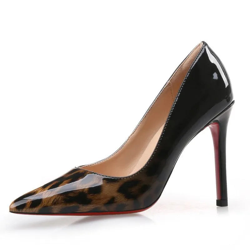 R&B | Leopard Print Lace High Heels For Women