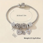 R&B Modisches Armband mit Strasssteinen und Blumen
