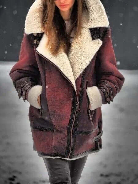 R&B | Damen Casual Elegante Mid-Length Jacke
