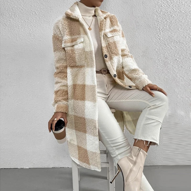 R&B | Kariertes Overshirt Aus Teddyfleece