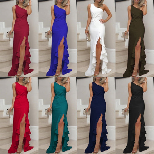 R&B | Swing-Kleid mit geteiltem Rüschensaum