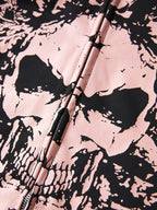 R&B | Vintage Schädelprint Oversized Hoodie mit Reißverschluss