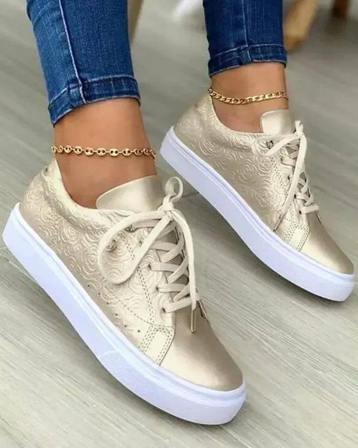 Sneakers Mit GoldDetail R&B