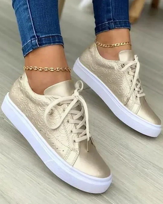 Sneakers Mit GoldDetail R&B