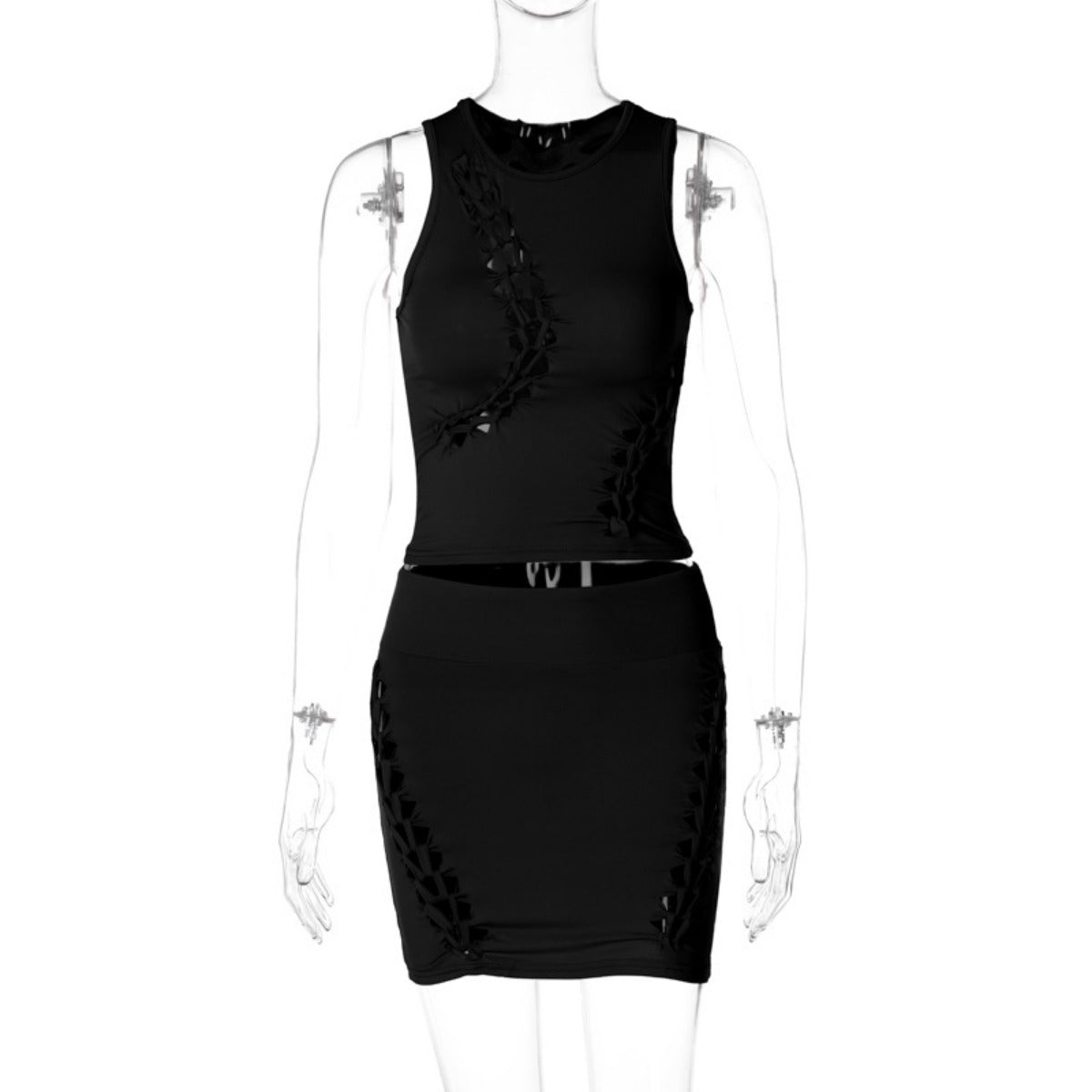 R&B | Hohler Rundhalsausschnitt Top Slim Rock Set