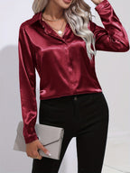 R&B | Damen Elegante Satinbluse
