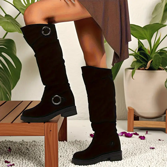 Retro-Reitstiefel aus Wildleder R&B R&B