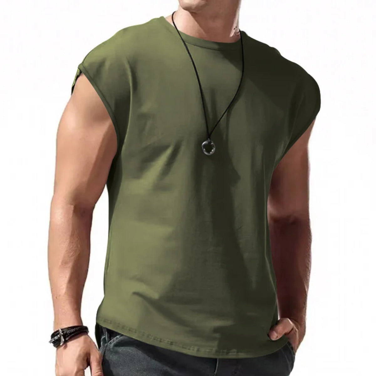 R&B | Einfarbiges Weste-T-Shirt