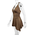 R&B | Kleid mit tiefem V-Ausschnitt und Neckholder-Trägern