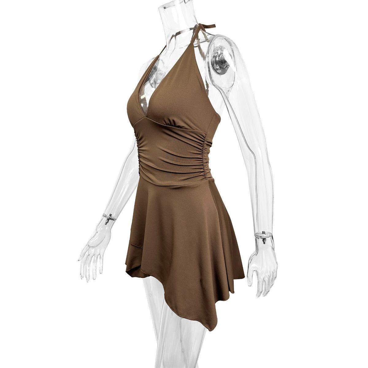 R&B | Kleid mit tiefem V-Ausschnitt und Neckholder-Trägern