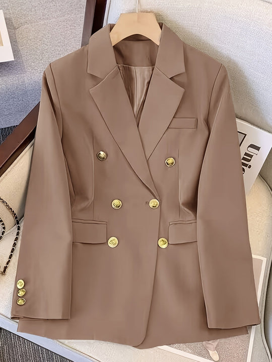 R&B | Eleganter Slim Fit Damen Blazer Mit Goldenen Knöpfen
