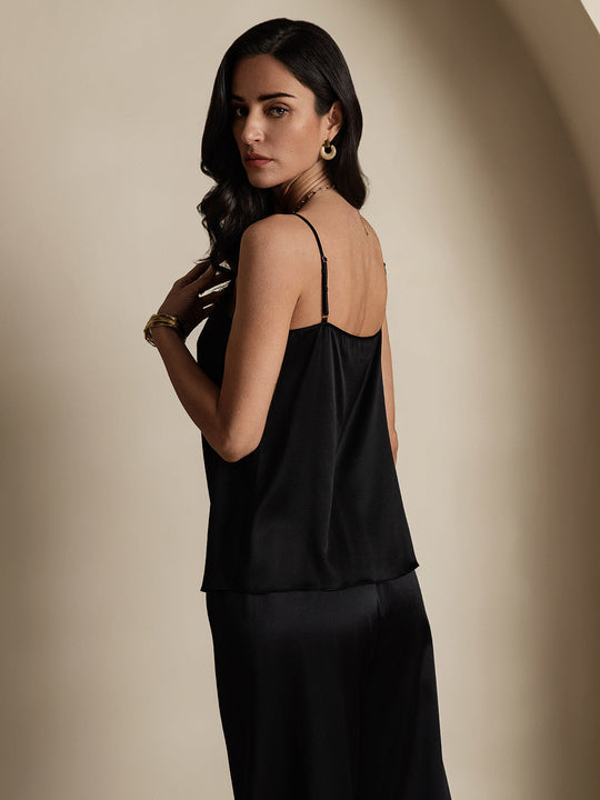 R&B | Seide Entspannt Spaghettiträger Camisole Top