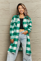 R&B | Karierte Longline Hemdjacke