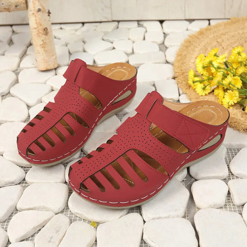 Stilvolle Hollow Wedge Sandalen R&B