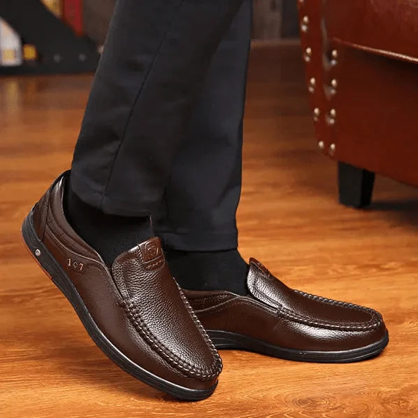 Herren Echtleder Schlupfschuhe R&B