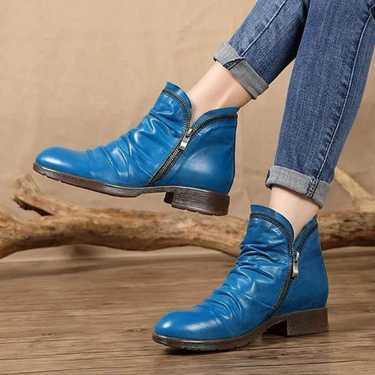 Damenstiefel mit doppeltem Reißverschluss R&B R&B