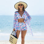 R&B | Bedrucktes dreiteiliges Bikini-Set