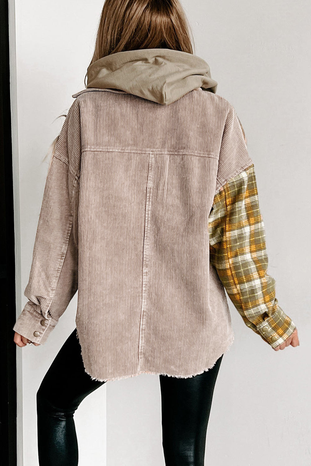 R&B | Zweiseitige Hemdjacke Karomuster und Corddesign Stil und Komfort
