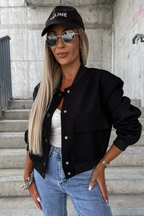 R&B | Bomberjacke mit Taschen Polyester-mischung Klassisch und Zeitlos
