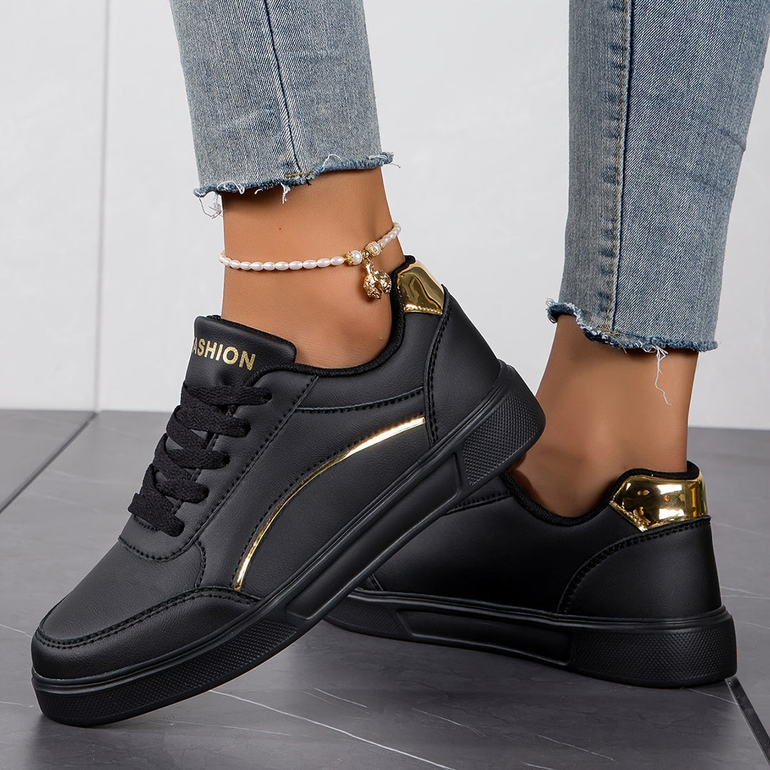R&B | Damen Sneaker In Einfarbiger Ausführung mit Schnürsenkeln und Weicher Sohle