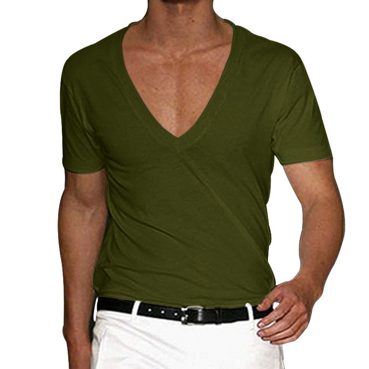 R&B | Slim Fit T-Shirt mit V-Ausschnitt