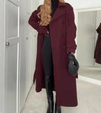 R&B | trenchcoat - eleganter langer roter Damenmantel