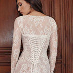 Bequeme Spitzen-Maxi-Kleid