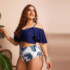 R&B | Großer geteilter Bikini mit Kordelzug und Rüschen