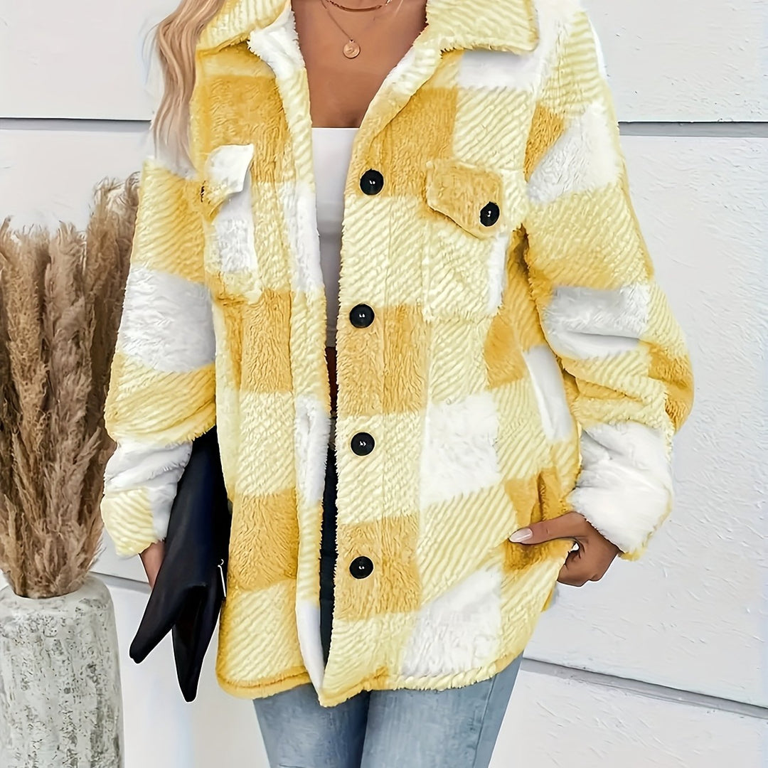 R&B | Karierte Jacke mit Weicher Struktur