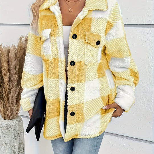 R&B | Karierte Jacke mit Weicher Struktur
