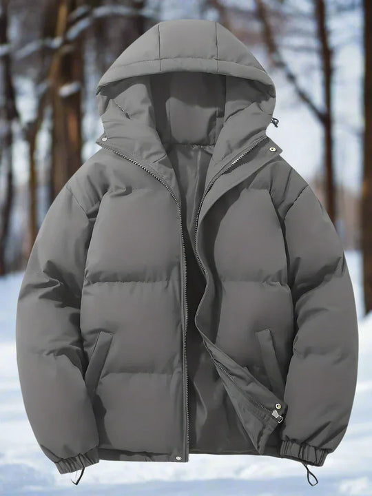 R&B | Daunenjacke Warm Isoliert Gestepptes Design mit Kapuze und Reißverschluss