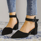 R&B | Damen Sandalen mit Blockabsatz Schnürung, mit Knöchelriemen, Elegant