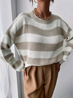 R&B | Bequemer Gestreifter Pullover