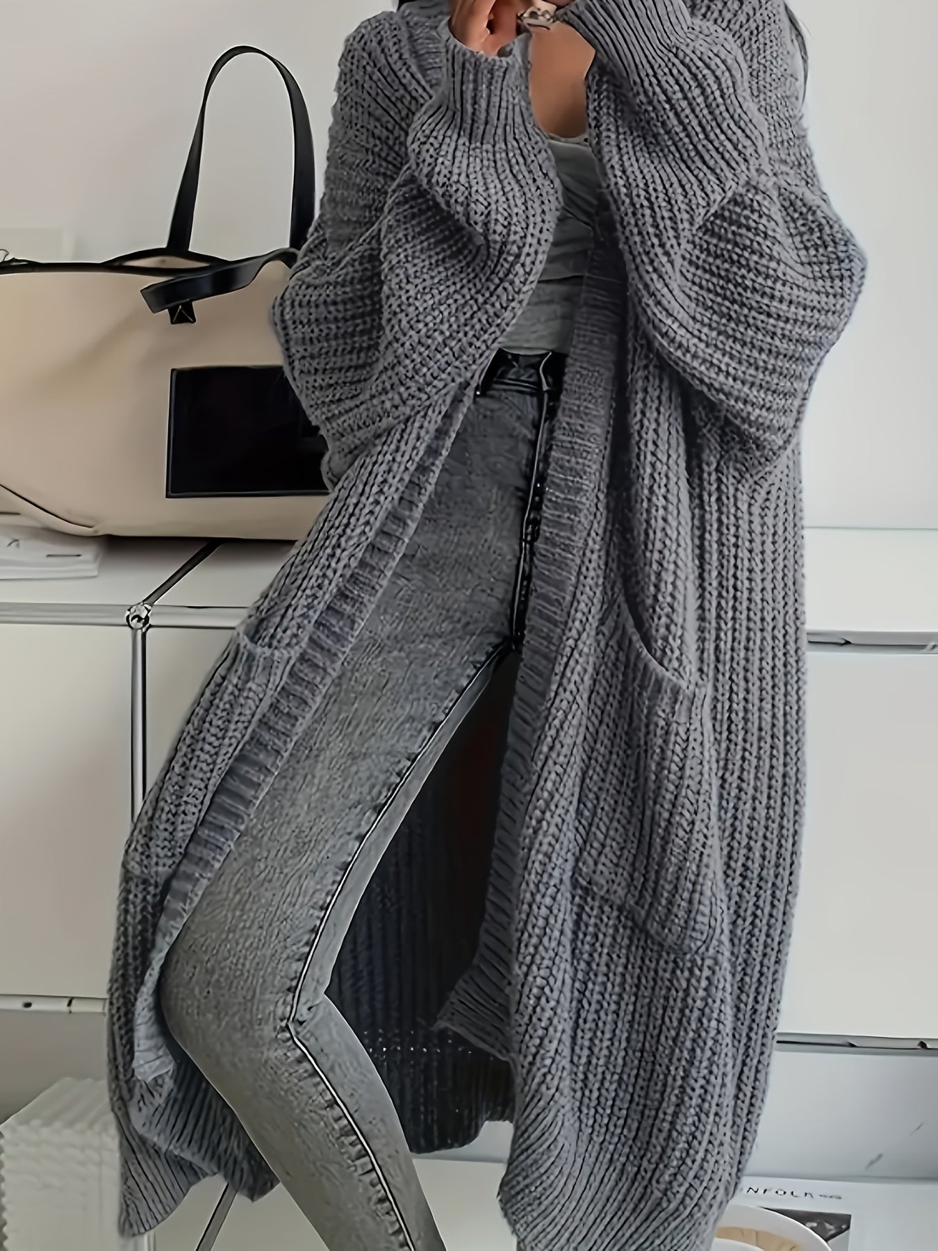 R&B | Strickcardigan mit Gürtel für Damen